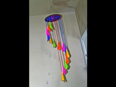 DIY Decorative Wall Hanging with Cardboard & Color Paper - Wind Chime - Tutorial
