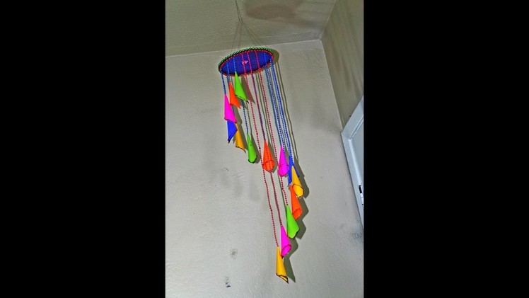 DIY Decorative Wall Hanging with Cardboard & Color Paper - Wind Chime - Tutorial