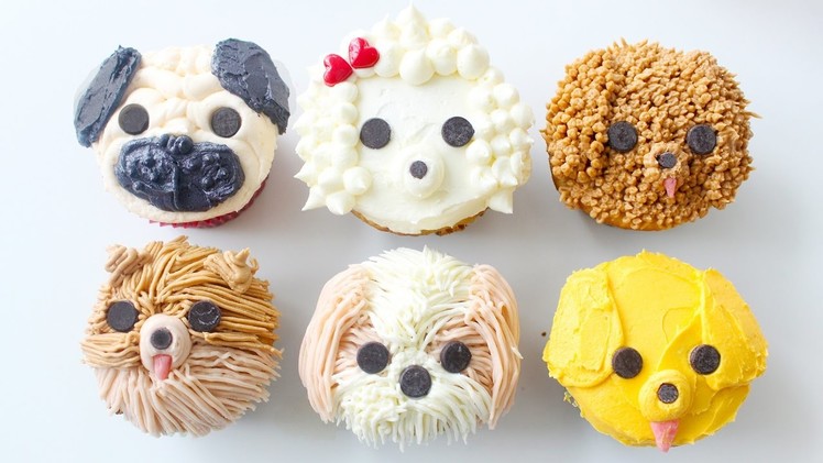 DIY DOG CUPCAKES - Pug, Pomeranian, Golden Retriever, Shih Tzu, Labradoodle & Poodle | RECIPE