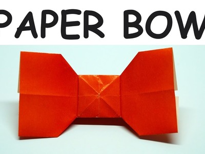DIY easy Origami - How to make a paper Bow. DIY beauty and easy