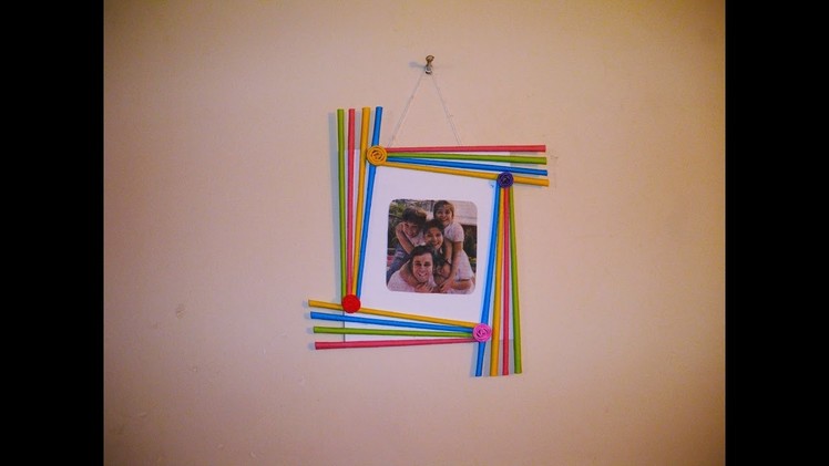 DIY Easy Photo Frame (Birthday gift idea. Room decoration) Made with Colorful Paper