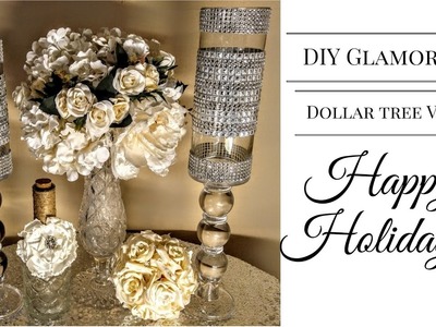 DIY Glamorous Dollar Tree Vases for 2016 Holidays (Part 2 Viewers Request)