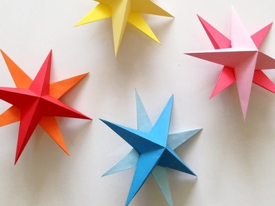 DIY Hanging Paper 3d Star Tutorial for Christmas, Birthday, Party Decorations