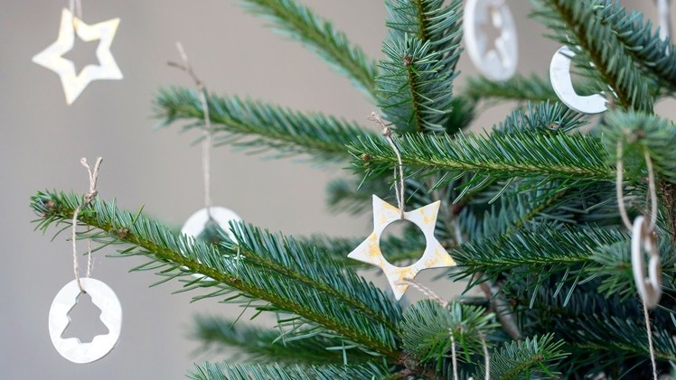 DIY: Make Christmas ornaments from air-drying clay by Søstrene Grene