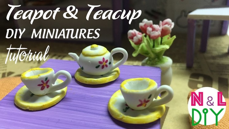 DIY Miniature Teapot & Teacup Japanese Clay Tutorial | N&L DIY
