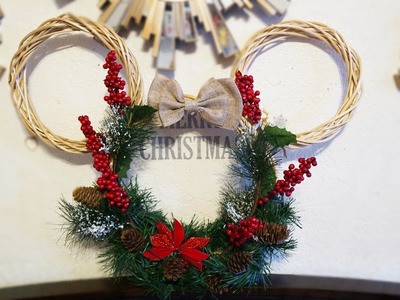 DIY Minnie Mouse Christmas Wreath!