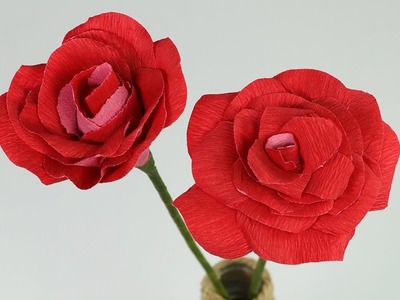 DIY Paper Rose - Step by Step Flower Making Tutorial