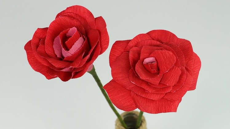DIY Paper Rose - Step by Step Flower Making Tutorial