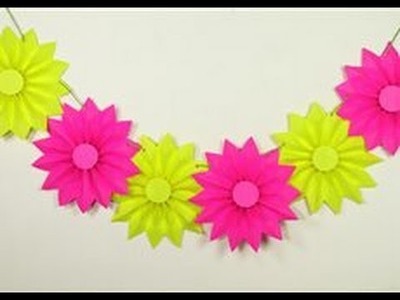 DIY Paper Rosettes Garland for Simple Party Decorations on Budget