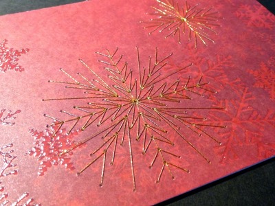 DIY Snowflake Embroidery Christmas Card