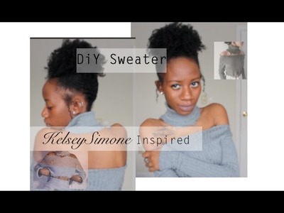 DiY Sweater|Kelsey Simone INSPIRED| DIY Turtleneck distressed sweater