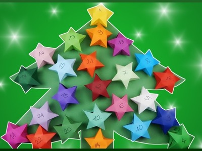 DIY | Tannenbaum Adventskalender | Geschenkbox Stern | christmas tree advent calendar | star giftbox
