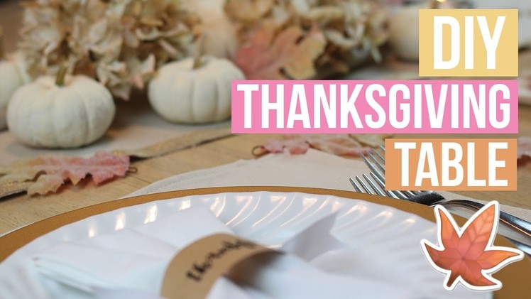 DIY Thanksgiving Fall Table Setting + DIY Antlers | Dana Jean