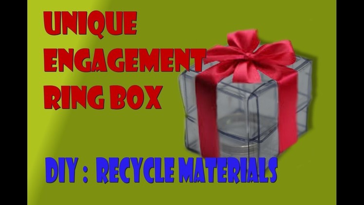 DIY Unique Engagement Ring Box. Caja Extraordinaria Para Anillo de Compromiso