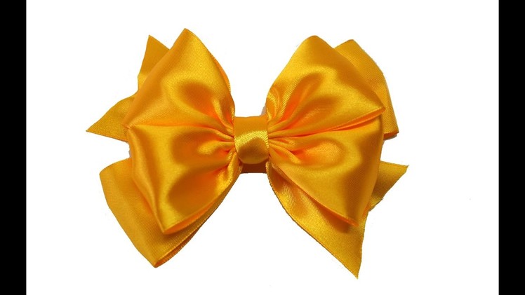 Do it yourself - How to make easy bow of satin ribbon. DIY beauty and easy