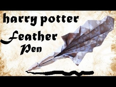 Harry Potter feather pen - Origami DIY