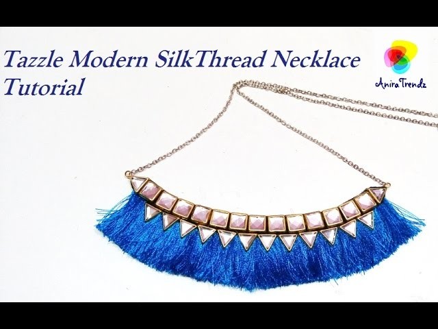 How to do silk thread tassle necklace - Tutorial easy DIY