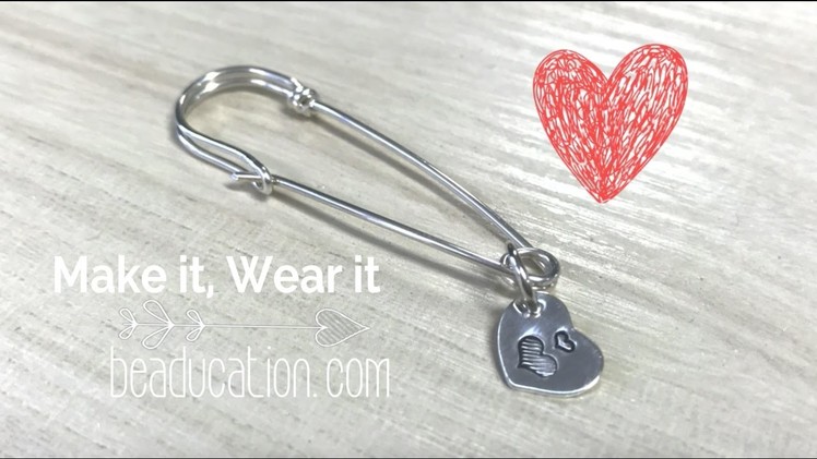 How to Make a Wire Safety Pin - Tutorial DIY Jewelry