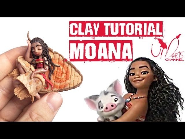 How to make Moana.Vaiana doll with Clay - Disney Princess doll - Tutorial DIY