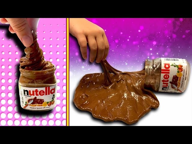 How to make Nutella Slime DIY slime recipe you can eat! No glue