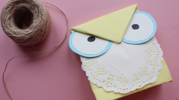 How to make owl paper bag -gift bag- DIY