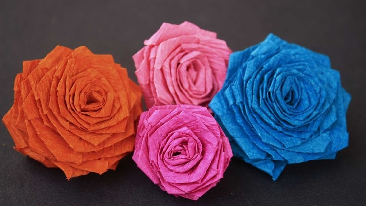 How to make Paper Roses In DIY Paper Crafts By SrujanaTV