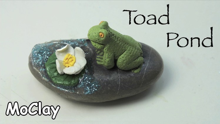 How to shape a Frog in a Pond - Diy polymer clay paperweight