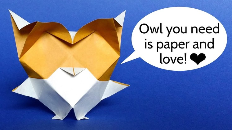 Origami Baby Owl. Snow Owl - Easy DIY Tutorial