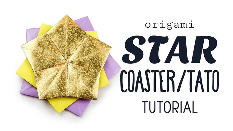 Origami Star Coaster. Tato Tutorial ⭐️ DIY ⭐️ Paper Kawaii ⭐️