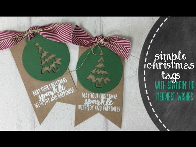 Quick & Cute DIY Christmas Tags  with Merriest Wishes