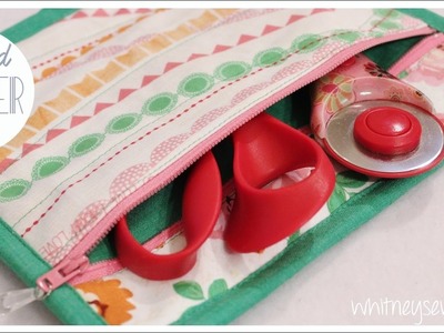 Quilted Zipper Pouch | How to | Whitney Sews DIY