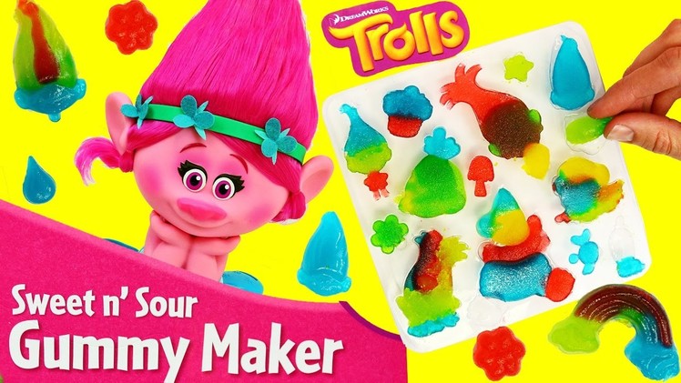 Trolls Movie Poppy DIY Candy Maker with Gummy Branch and DJ Suki Treats DIY Kids Fun DisneyCarToys
