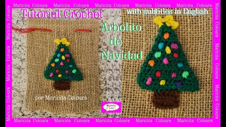 Arbolito de Navidad.Christmas Tree Crochet por Maricita Colours Subtitles in English