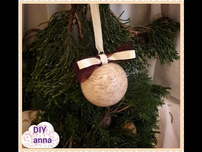 Christmas balls decoupage shabby chic DIY ideas decorations crafts tutorial. URADI SAM