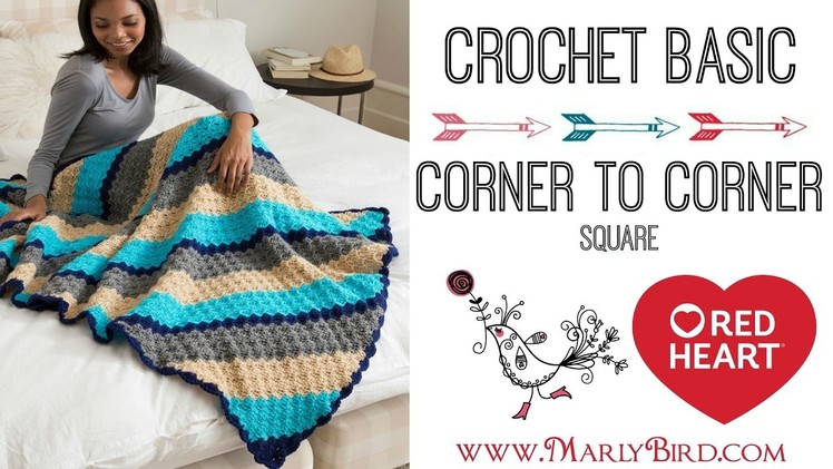Crochet Corner to Corner Square in Half Double Crochet