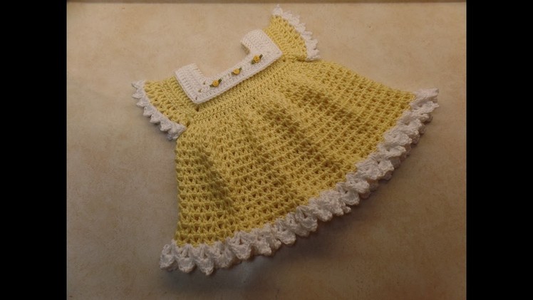 CROCHET How To #Crochet Sunshine & Roses Baby Dress 0-6 Months #TUTORIAL #352