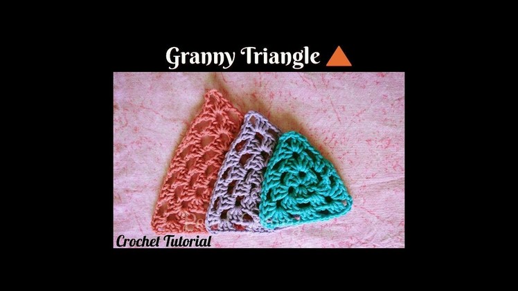 Crochet Made Easy - How to make a Granny Triangle (Tutorial) ♥ Pearl Gomez ♥
