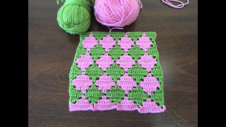 Crochet Pattern -  Diamond crochet stitch