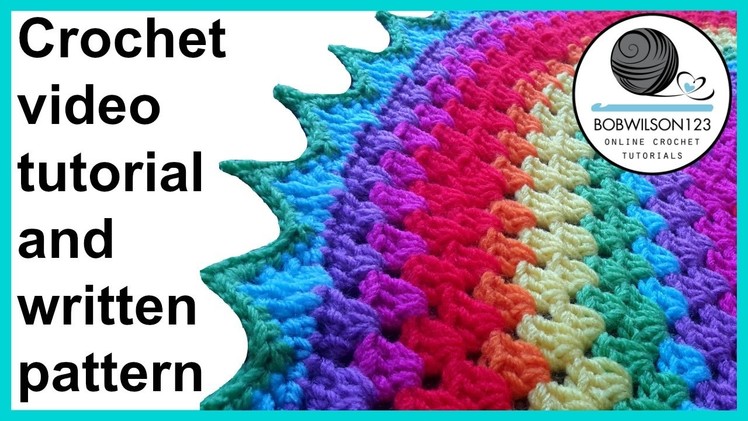 Crochet rainbow granny blanket promotional video