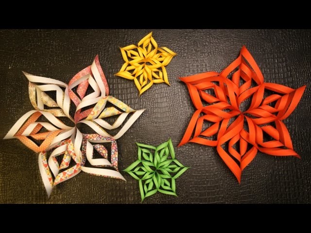 DIY 3D SnowFlakes for Christmas Decoration
