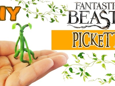 DIY FANTASTIC BEASTS AND WHERE TO FIND THEM PICKETT BOWTRUCKLE Polymer Clay Tutorial How to make diy