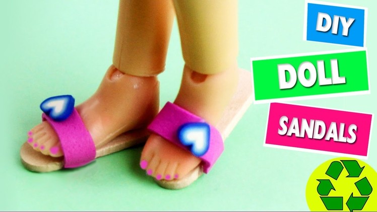 DIY Miniature Doll Sandals. Shoes - 5 minute craft