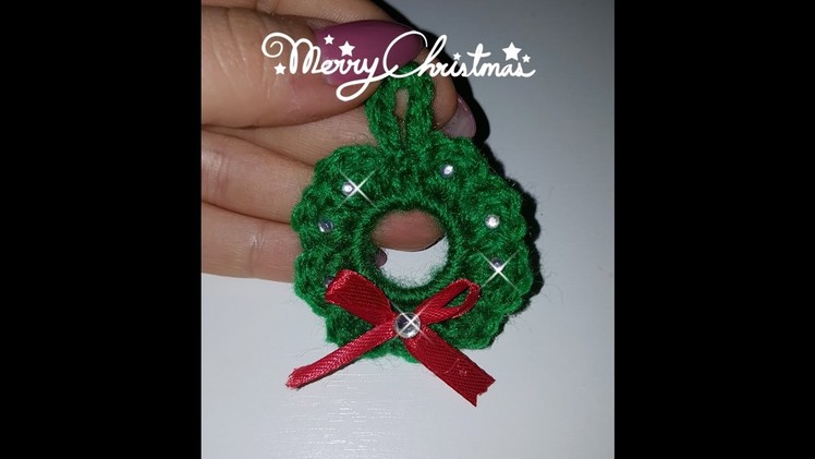 DIY Natale -ghirlanda all'uncinetto - DIY Christmas tutorial crochet - Home decor for Christmas