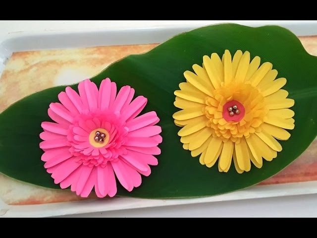 DIY Paper Crafts : How to Make Beautiful Daisy Paper Flowers Tutorial for Home Decoration