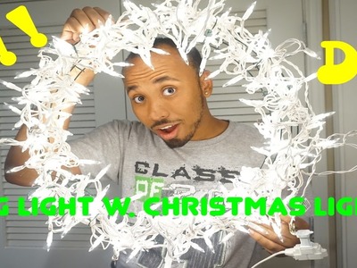 DIY RING LIGHT | made with CHRISTMAS LIGHTS ! CHEAP under $15 !! TUTORIAL !