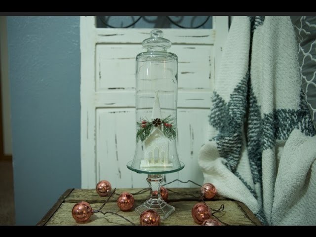 Dollar Tree Christmas DIY Apothecary. Cloche Jar | *all* supplies from dollar tree!