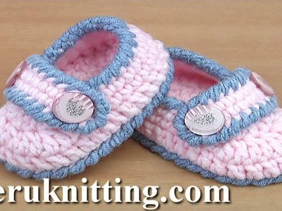 Easy to Crochet  Baby Booties Tutorial 130