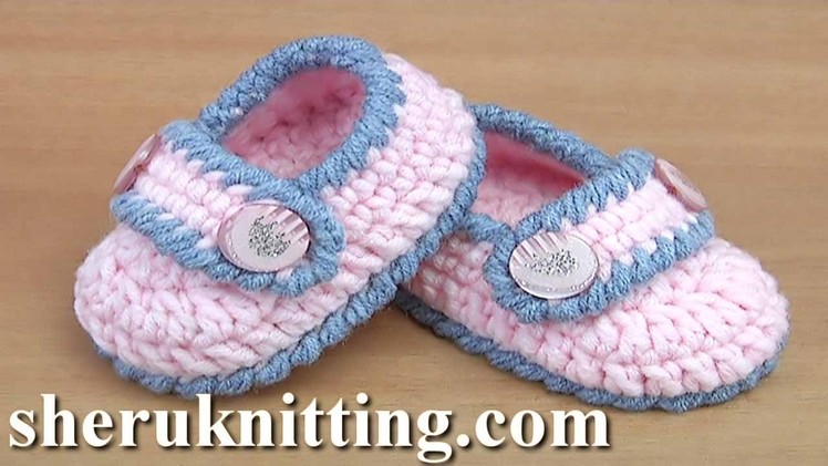 Easy to Crochet  Baby Booties Tutorial 130