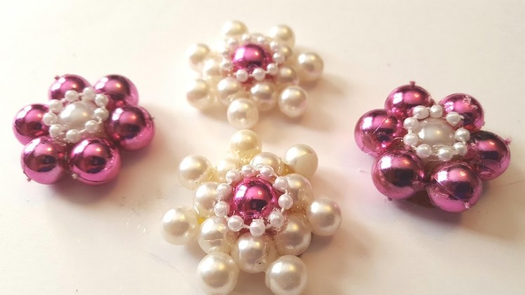 Flower Pearl Embellishments - DIY Crafts