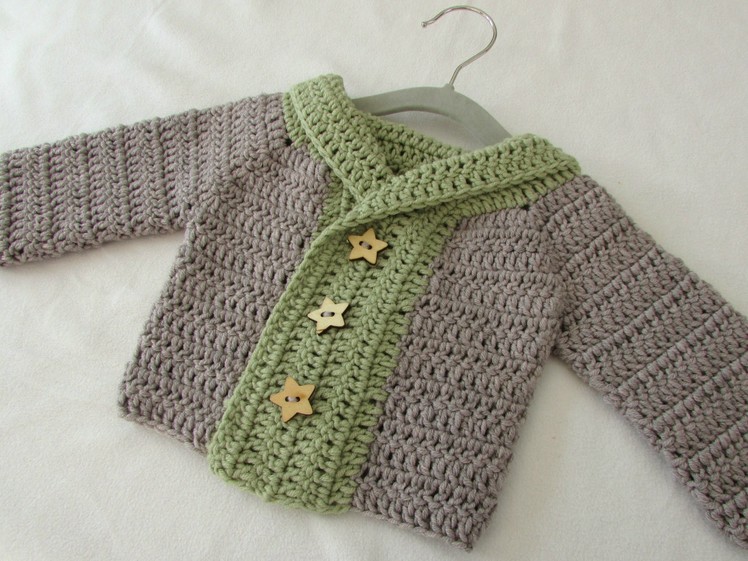 How to crochet a baby. children's chunky winter sweater